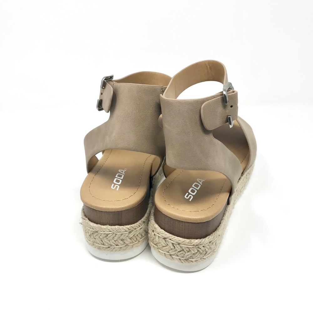 🦋LAST PAIR🦋Espadrille Natural Vegan Wedge Flats - Picture 6 of 7